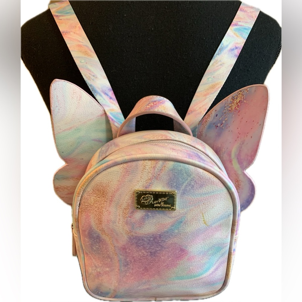 Luv Betsey by Betsey Johnson Moveable Butterfly Winged Pastel Mini Backpack - Picture 2 of 6